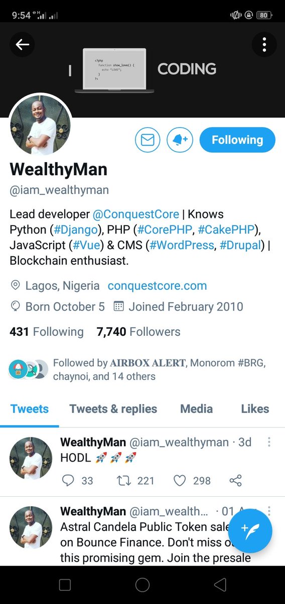 smdeb1's tweet photo. @AstralCandela @coinfreess @iam_wealthyman It's great wow so big Giveaway Thanks Iam so happy for this big Giveaway
@smdeb1
@HLaikul
@nujhat55
Friends Don't miss big Giveaway.
All task Done
LIKE ✅
Fellow ✅
#All_task_Done✅ good Lucky every on❤
0x6ce35f0edEa7458659B58D185ADFaf338F98a36B https://t.co/kefHv08WfY