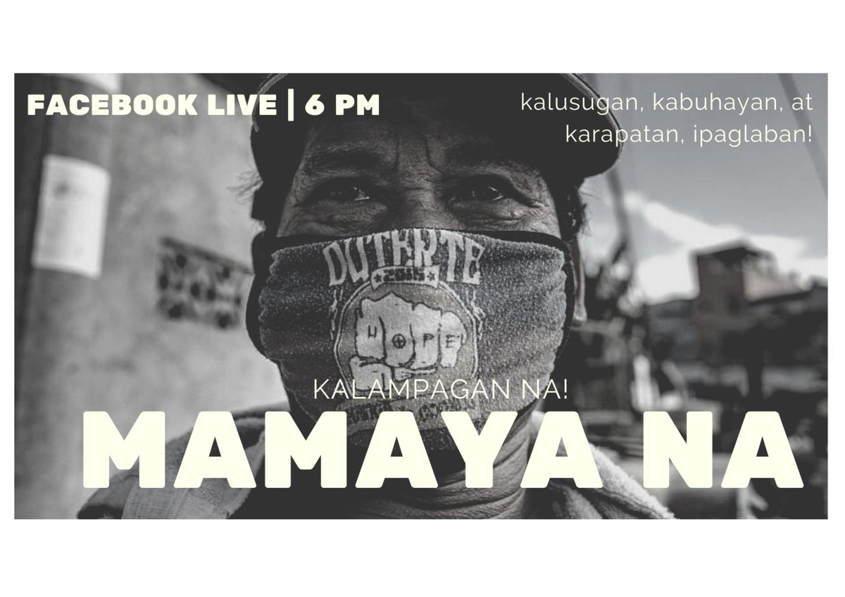 _standcl's tweet photo. MAMAYA NA!

Mula sa ating kanya-kanyang tahanan, sama-sama nating kalampagin ang bingi at manhid sa ating mga panawagan! Samahan ninyo kami mamayang 6PM  para sa isang gabi ng tugtugan, tulaan, at kalampagan. https://t.co/HJiA4dbcWj