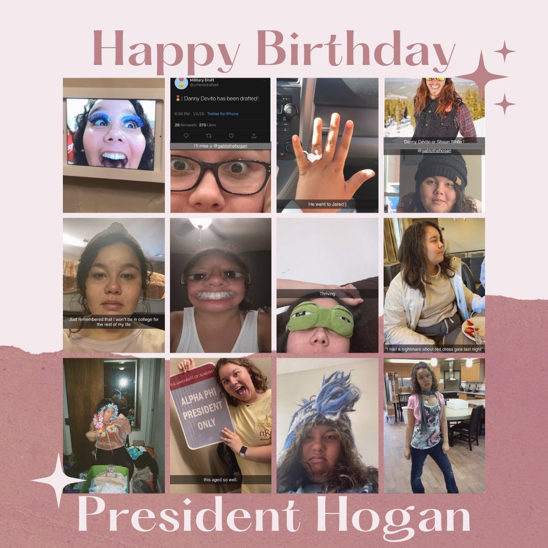 we hope everyone had a great International President Hogan Day!! we sure enjoy celebrating our favorite President every day at the week here at Alpha Phi 🤍🥳 @gab_christine