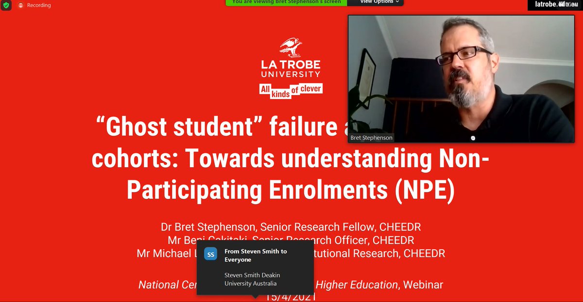 In case you missed our webinar on 'ghost student' failure in #HigherEd yesterday, the recording, slides and transcript are now available online: ncsehe.edu.au/event/ncsehe-w…