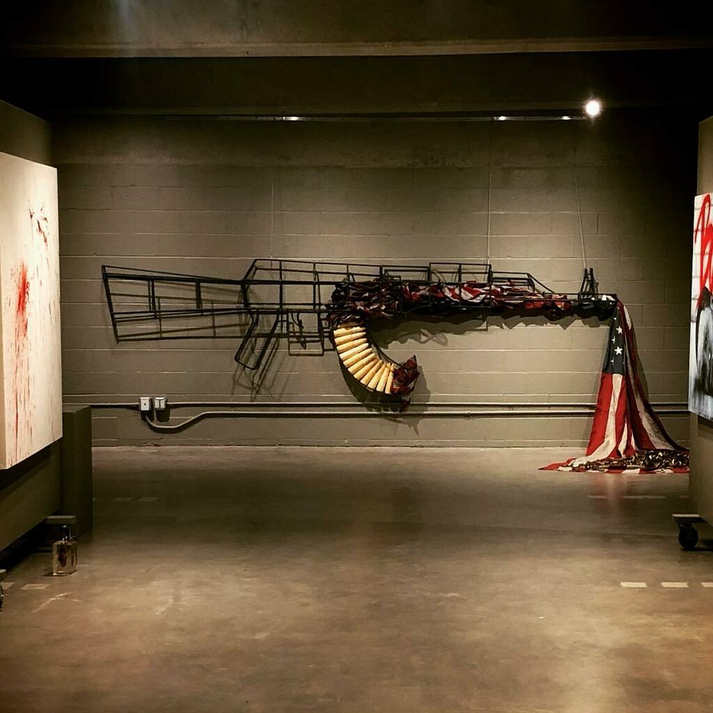 dsans1's tweet photo. Friday night, April 16th, American Roulette opening reception 6-9PM. Timed, ticketed entry is sold out. Show is up through mid July. Visits by appointment or during other events. 

#sculpture #fineart #contemporaryart #installation #painting #artgallery … https://t.co/xDPQ38AO6L https://t.co/i9yTsxzwOa