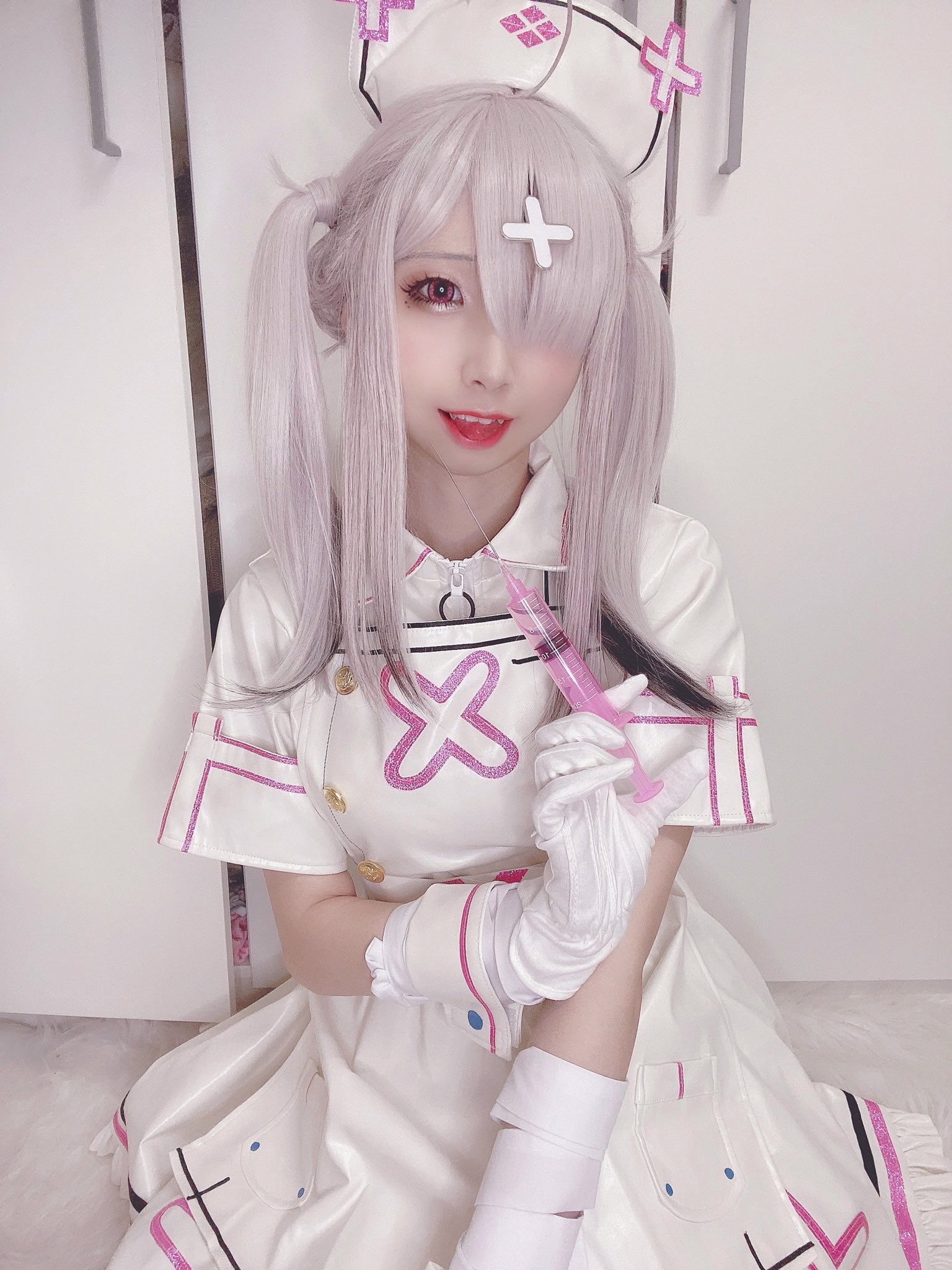 日本製 2ウェイ にじさんじ 健屋花那 vtuber コスプル ウィッグ