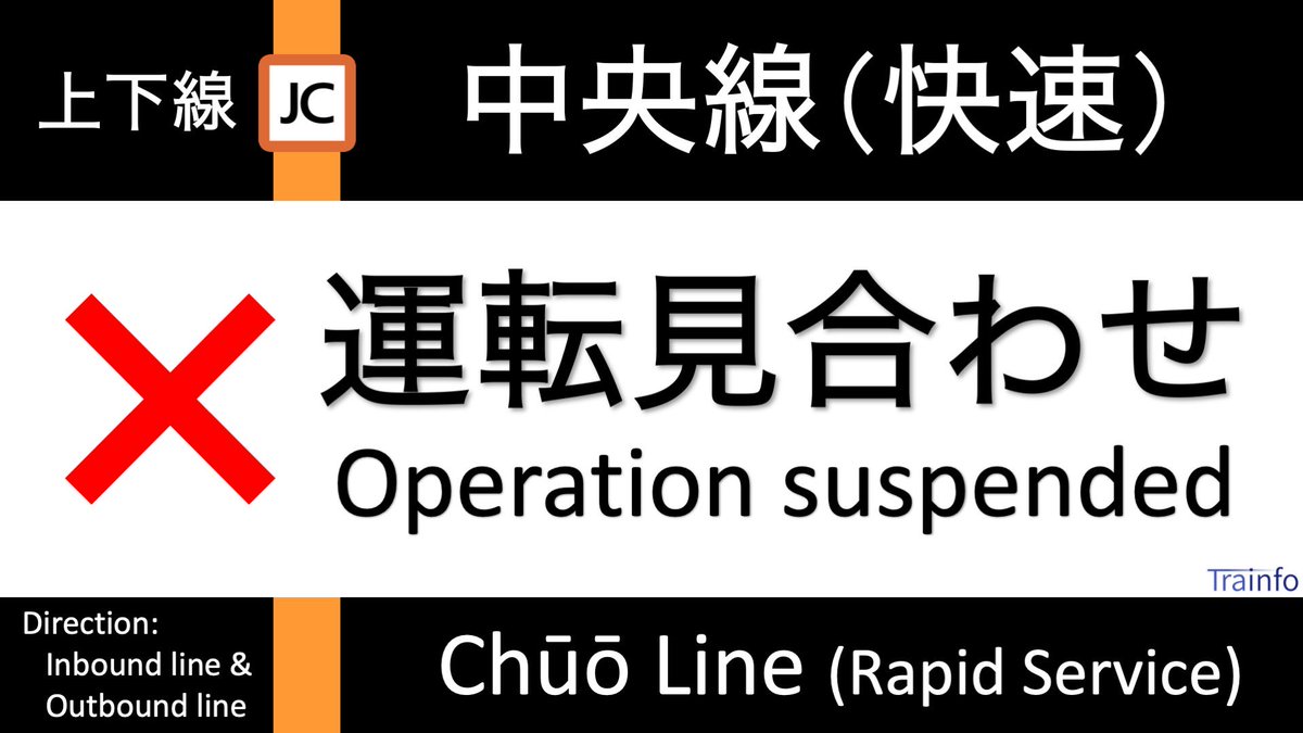 人身事故 X 中野駅での人身事故 Hotワード
