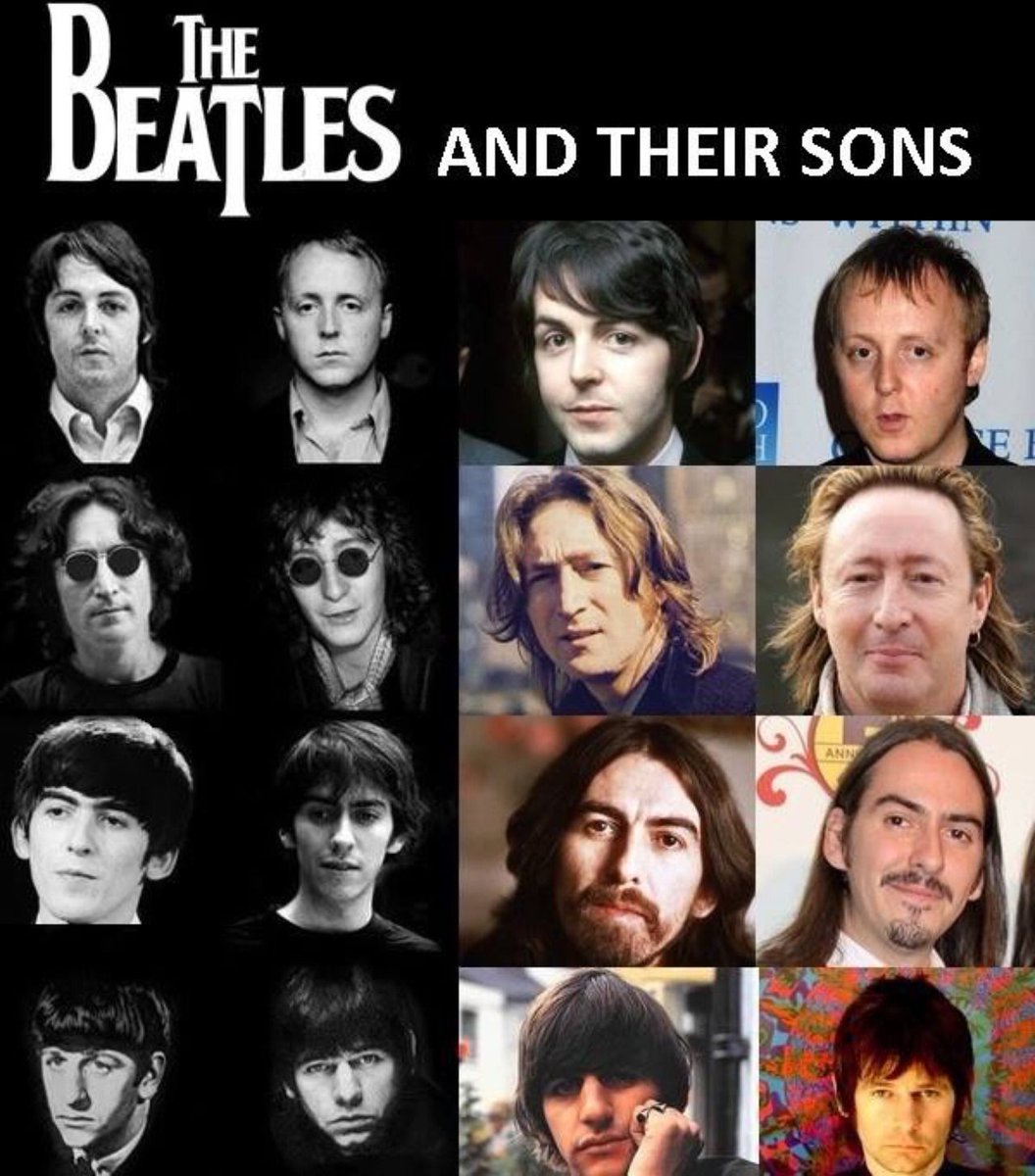 SgtPepper1710's tweet photo. #TheBeatles and their sons https://t.co/YJiiUmL9XK