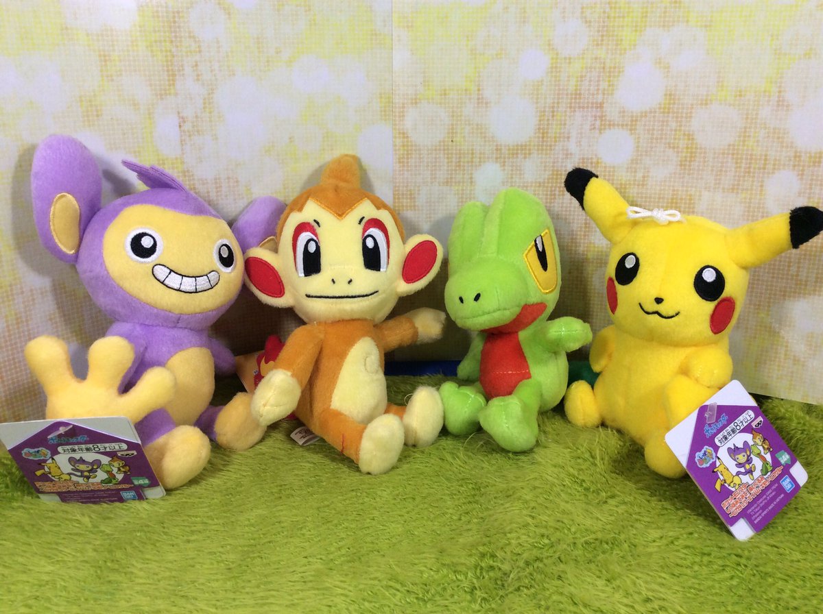 Namco梅田店 景品情報 1階にて ポケットモンスター しっぽみてみて ぬいぐるみ ピカチュウ エイパム キモリ ヒコザル を投入いたしました ポケモン プライズ