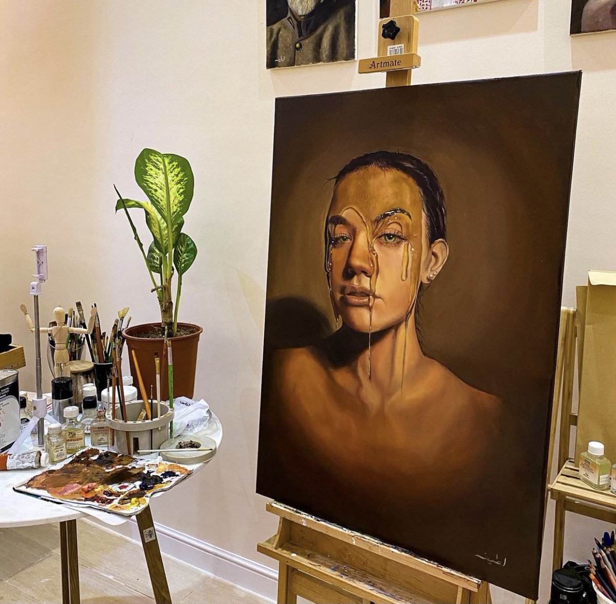 latof155's tweet image. #لوحتي ، oil painting (70/100)