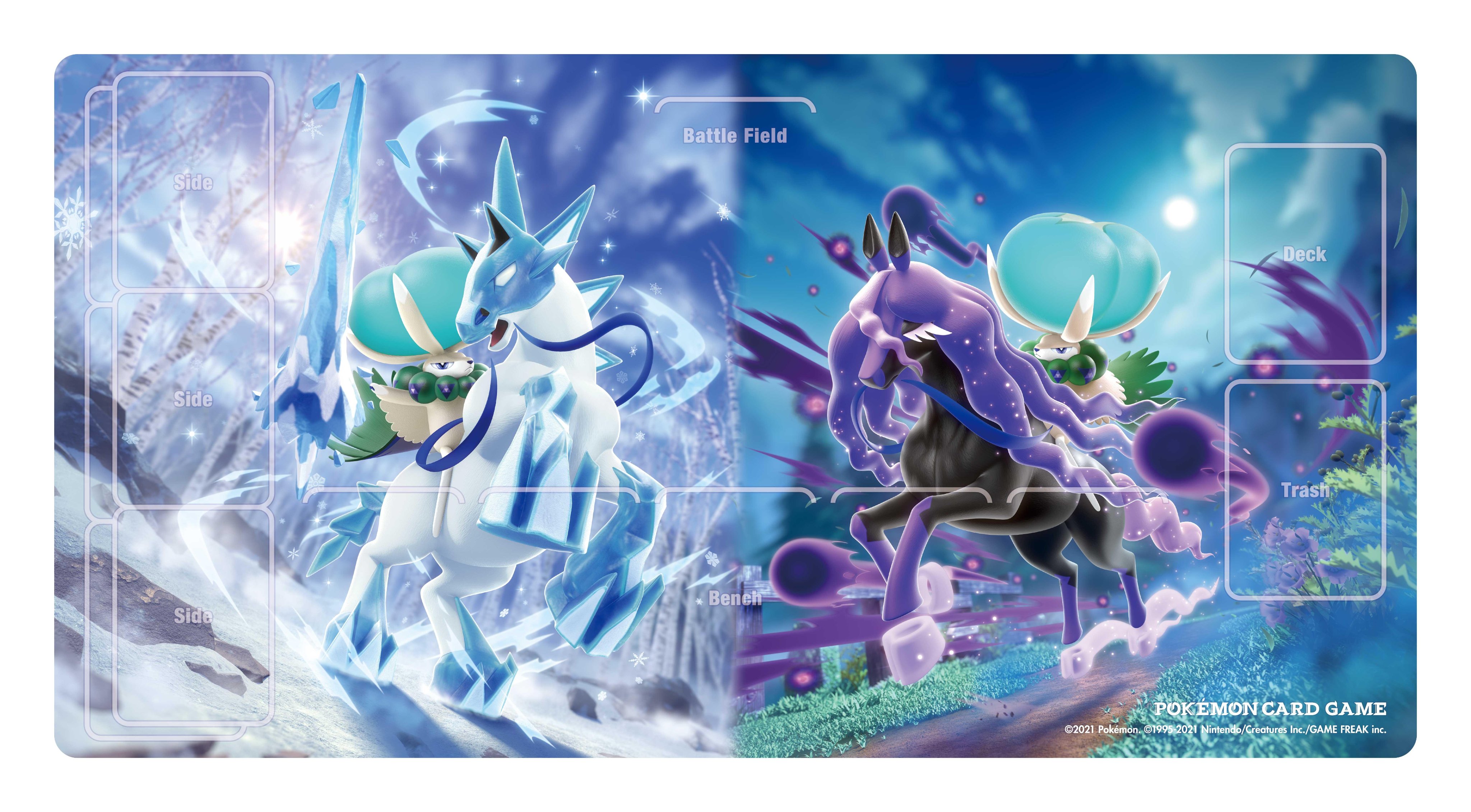 かるび 21年4月23日 金 に発売されるポケモンカードゲームのグッズが公開されていますね デッキシールド バドレックス はくばじょうのすがた デッキシールド バドレックス こくばじょうのすがた デッキシールド ゼラオラ デッキシールド