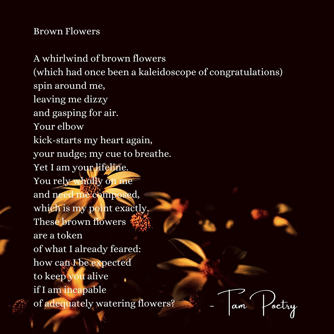 Brown Flowers

#poetry
#brownflowers
#tampoetry
