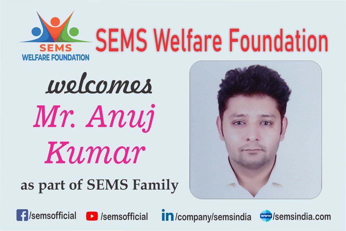 dreamydoll36's tweet photo. We welcome Mr. Anuj for becoming a Member of the #SEMS Group!! Welcome to the SEMS Family!!!
#JoinSEMS ##semsfamily #membership #free #networking 
 Join us by clicking: https://t.co/bedZJTfbs4 https://t.co/ptaMstl78K