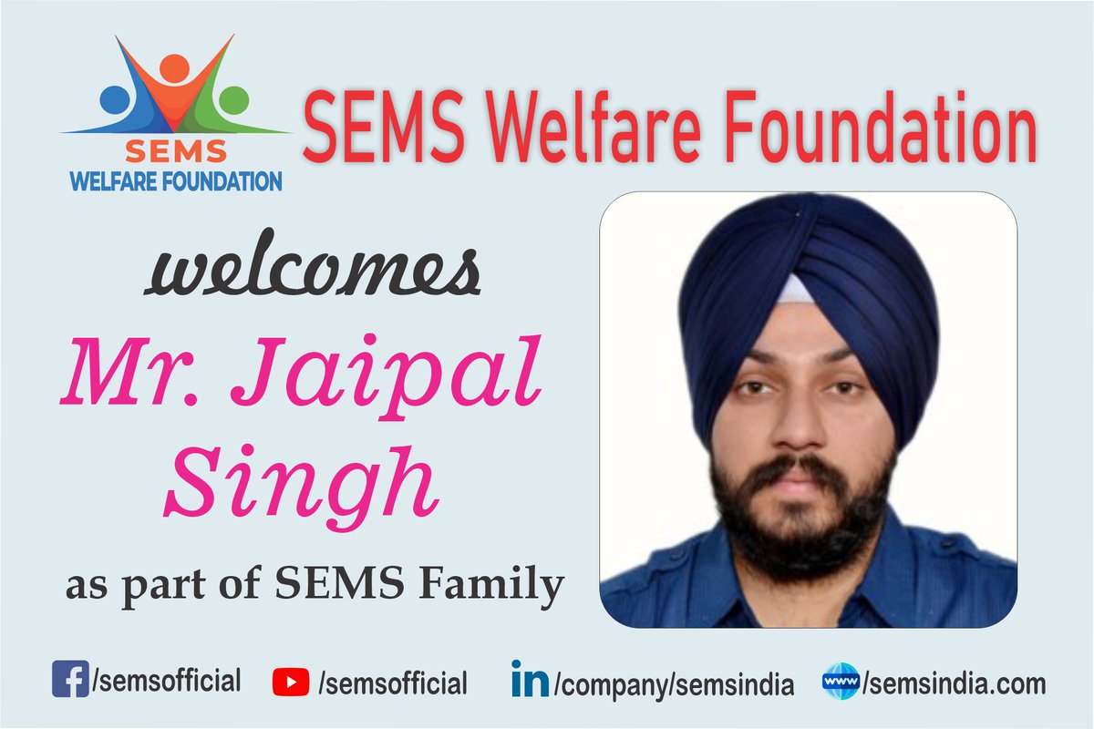 dreamydoll36's tweet photo. We welcome Mr. Jaipal Singh for becoming a Member of the #SEMS Group!! Welcome to the SEMS Family!!!
#JoinSEMS ##semsfamily #membership #free #networking 
 Join us by clicking: https://t.co/bedZJTfbs4 https://t.co/jS2JZtoFPj