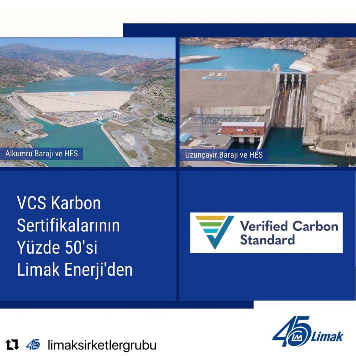 Son 1,5 yılda 5 milyon ton eşdeğerinde VCS (Verified Carbon Standard) sertifikası üretip yayınlayarak, Türkiye’de bu süre zarfında yayınlanan tüm VCS sertifikalarının yüzde 50’sini tek başına sağlayarak, ülkemizde son yılların en büyük karbon sertifikası ticaretine imza attık.