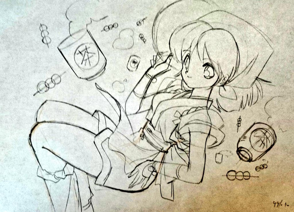 過去のイラスト仕事で、原稿が返ってきて無いものは沢山ある。

これは確か「メイドがテーマ」とかで3点描いたうちの一つ。

もうクライアントがどこだったかも記憶に無い。

この世のどこかにはあるのだろうか… 