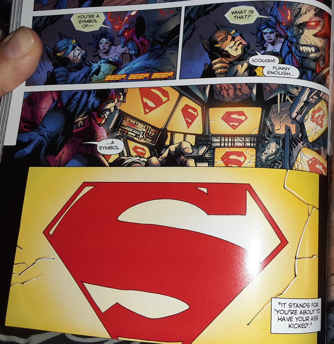 Favorite comic book moment of the week! #Supermanunchained #batman