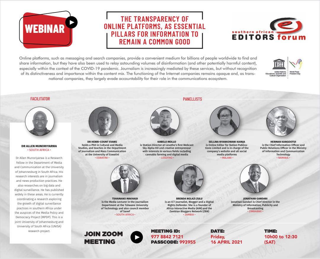 Gearing up for the webinar today, featuring <a href="/KbzFire/">Kbz</a> discussing the transparency of online platforms, as essential pillars for information to remain a common good. Do not miss!