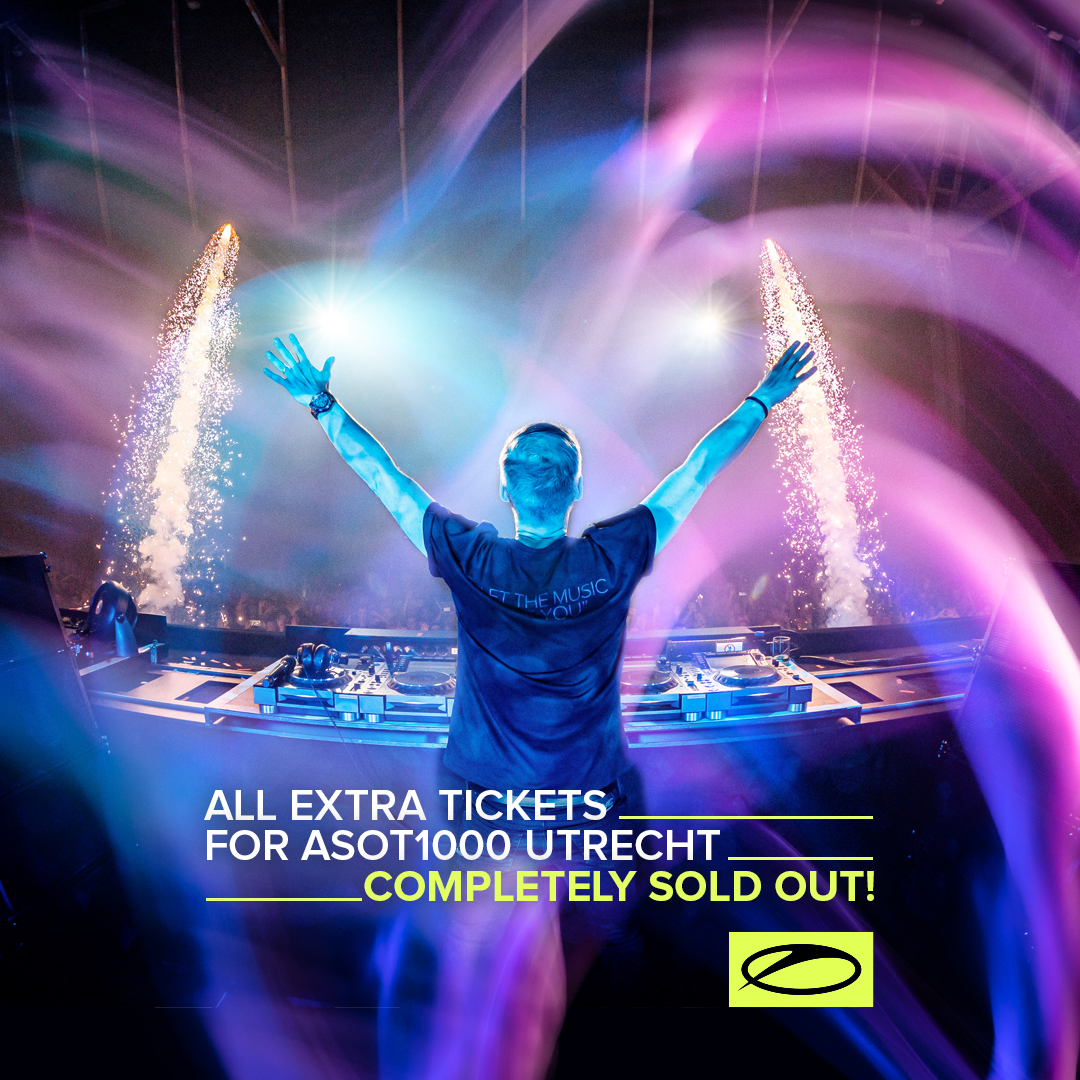 asot's tweet photo. WOW! All extra tickets for the ASOT1000 Celebration Weekend in Utrecht are completely sold out! We can't wait to celebrate with all of you ✨

Missed out on tickets? No stress, more information about the ASOT Waitlist is coming soon. 🙏

#ASOTNL https://t.co/sD1ctIW0Sl