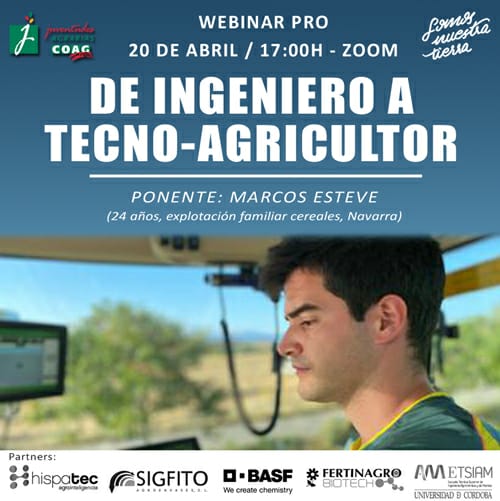 agrnegocios's tweet photo. ▶️@La_COAG organiza el #webinarPro «De Ingeniero a Tecno-Agricultor» 🧑🌾🧑🔬👨💻
📅 Próximo 20 de abril a las 17h
¡No te lo pierdas! Inscríbete ahora👉 https://t.co/xpaeVRg86F @HispAnalytics @sigfito @BASF_AgroES @BASF_ES @fertinagro @ETSIAMCordoba @jlmigue @alvaroareta https://t.co/16TzARvJVa