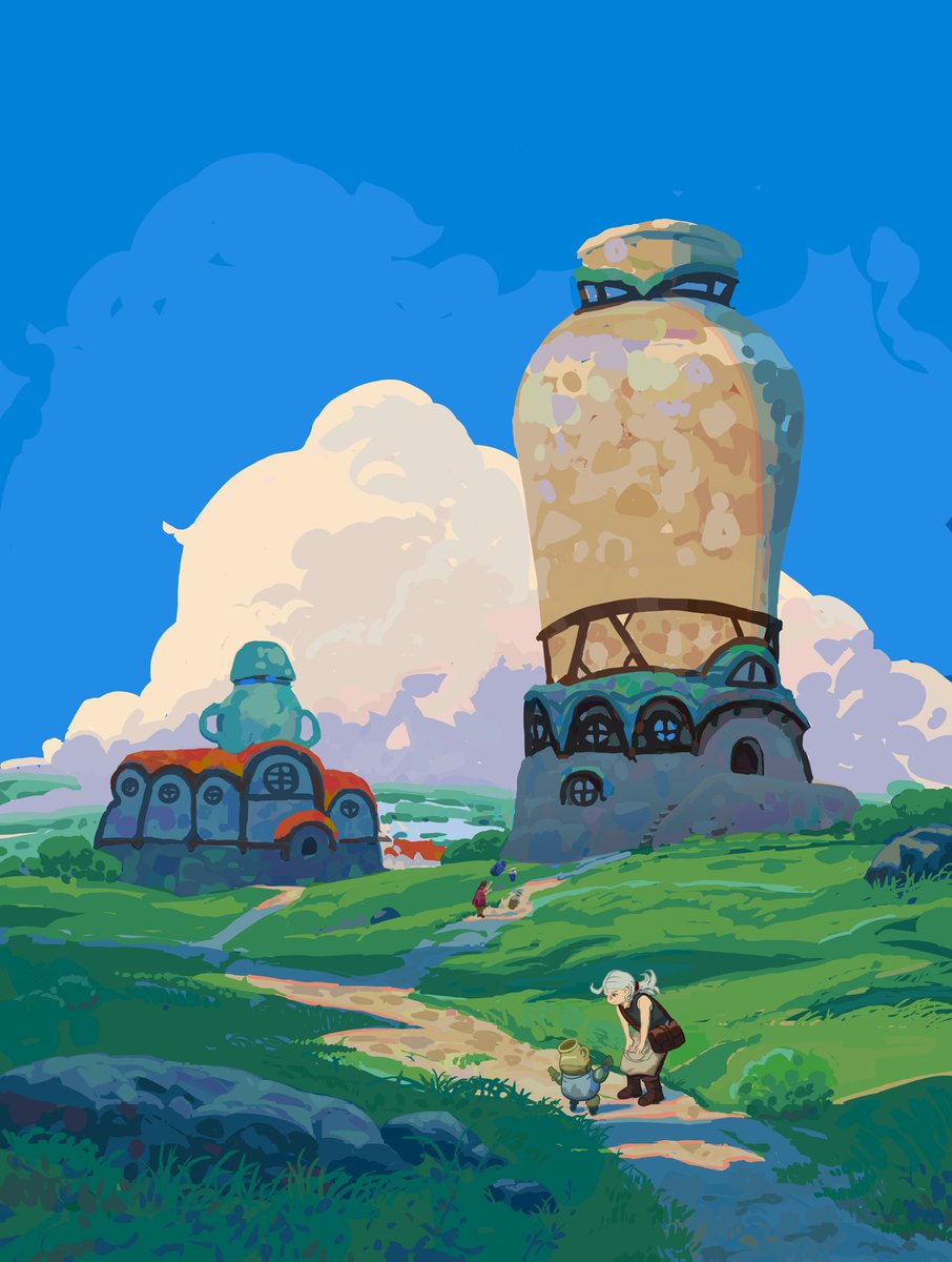 Noticed I never posted about the little pottery inspired characters, props and houses I did so here we go!☁️