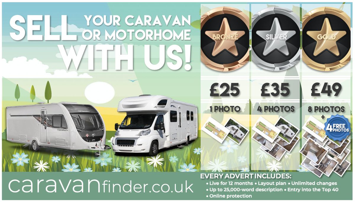 CaravanFinder's tweet photo. Are you or someone you know looking to sell a caravan or motorhome? If so, why not do it with Caravan Finder 😀

We are the largest platform to buy &amp; sell caravans / motorhomes in the UK online...&amp; it's so easy to do!

Go to https://t.co/VA3Z77VE1u to get selling NOW https://t.co/PCbSknyAR7