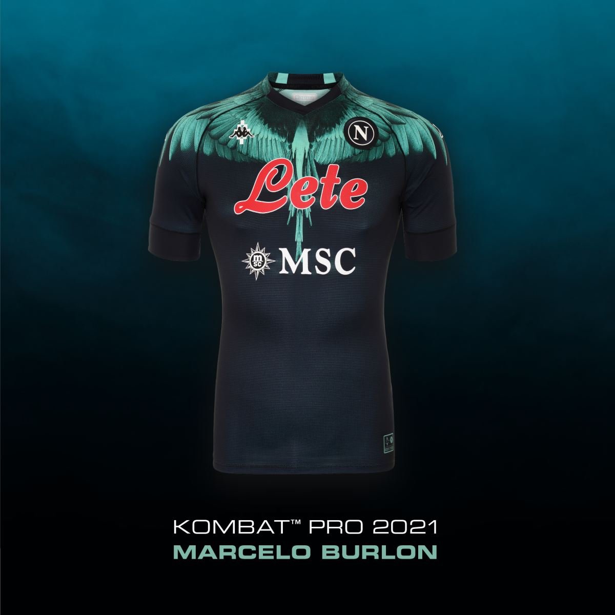 ActuFoot_'s tweet photo. Le maillot que portera le Napoli dimanche pour célébrer sa collaboration avec Marcelo Burlon County. https://t.co/ge6iVx4U4p