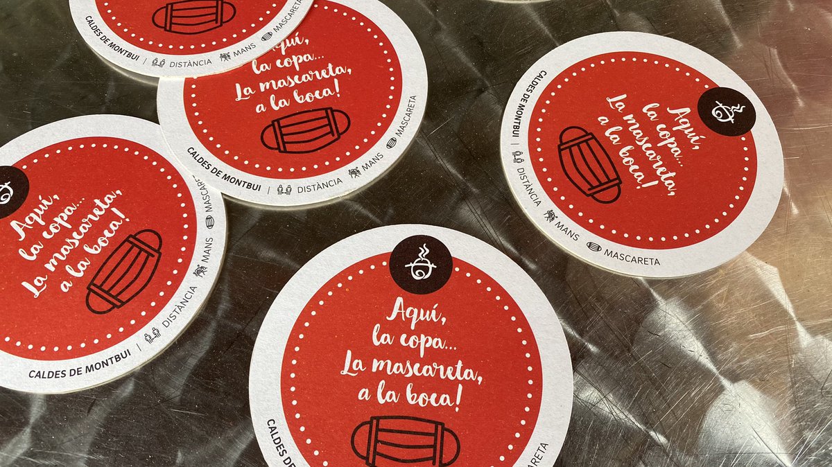 🍷L’Oficina de Turisme reparteix 15.000 sotagots als bars, restaurants, cafeteries i gelateries  del municipi per conscienciar sobre la #Covid #COVID19