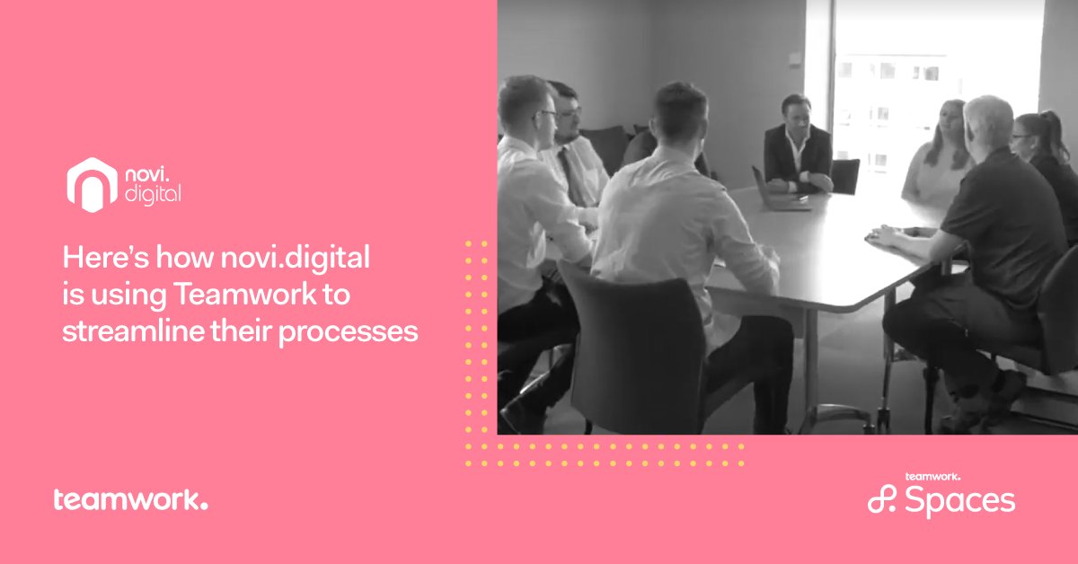 teamworkdotcom's tweet photo. See how Teamwork enabled @novidigital to deliver, scale quickly, and provide measurable results to clients by organizing their projects and providing greater visibility than ever before 💡

Learn more 👉https://t.co/xM0llLv9g1 https://t.co/cflioV5Thl