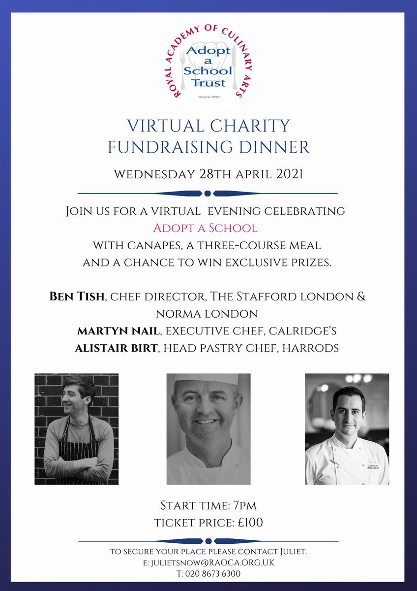Forgather (@forgather) on Twitter photo Fancy dinner from <a href="/ClaridgesHotel/">Claridge’s</a>? Have dinner cooked for you for a good cause on the 29th. We’re supporting <a href="/AcadCulArts/">Royal Academy of Culinary Arts</a> food-education programme for schools. Details in the post, or DM us for champagne and a 3 course dinner delivered to your doorstep! Fancy dinner from <a href="/ClaridgesHotel/">Claridge’s</a>? Have dinner cooked for you for a good cause on the 29th. We’re supporting <a href="/AcadCulArts/">Royal Academy of Culinary Arts</a> food-education programme for schools. Details in the post, or DM us for champagne and a 3 course dinner delivered to your doorstep!