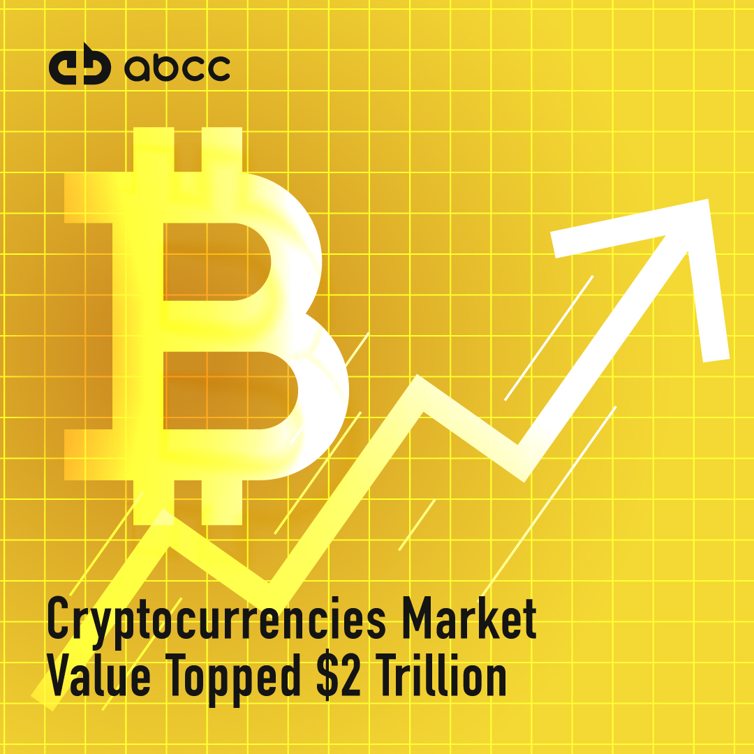 ABCCExOfficial's tweet image. The total market capitalisation value of all the cryptocurrency market hit $2 trillion for the first time — doubling since the year began 📈

Read more here: ow.ly/7lho50EpYCc 
#ABCC #RegulatedCryptoExchange #PaymentService #Blockchain #Crypto #Bitcoin #BTC