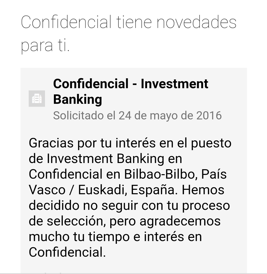 EiderPG's tweet photo. Cuando te inscribes a un puesto de trabajo y te responden 5 AÑOS DESPUÉS diciendo que rechazan tu #candidatura. Pues menos mal porque no me gustaría #trabajar con vosotros.
Alucinante!! 😳 https://t.co/Xj7R7TjusV