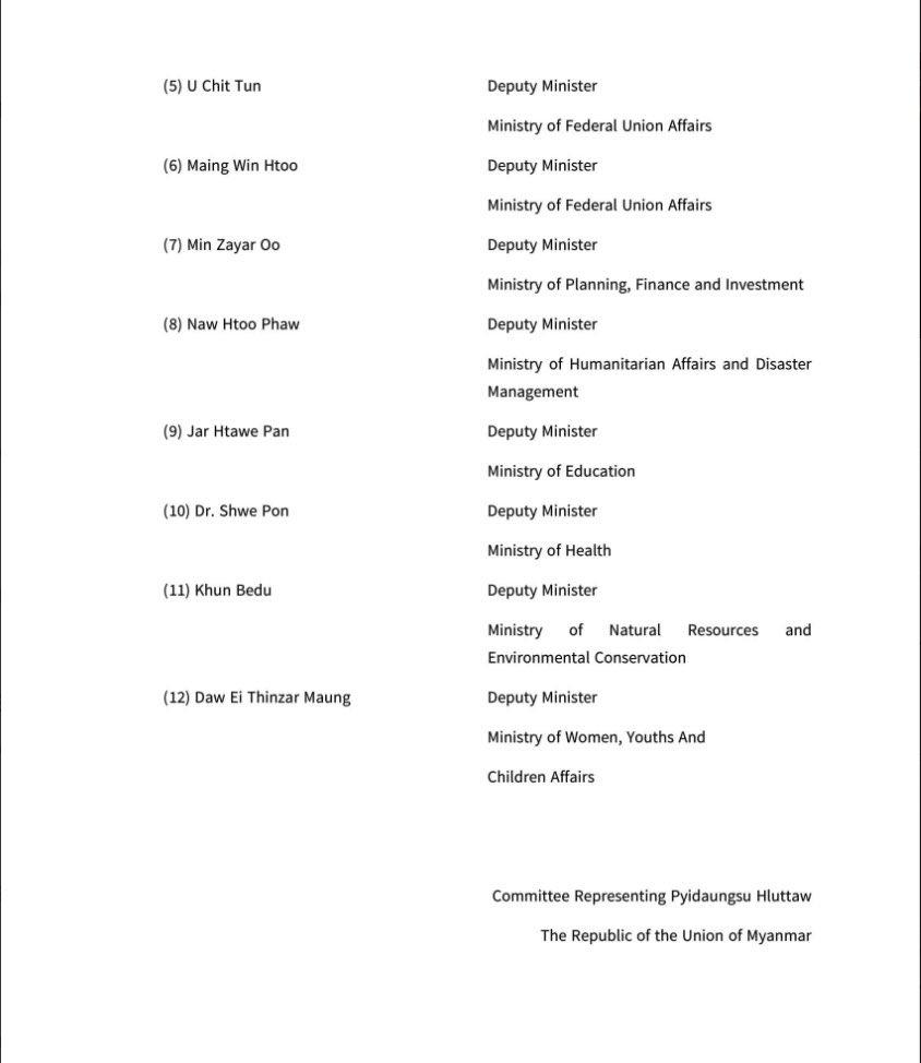 #BREAKING @CRPH announce the formation of a new National Unity Government (NUG) — Aung San Suu Kyi still position the State Counsellor of the country.

<a href="/DrSasa22222/">Dr. Sasa</a> said the formation of NUG is the dawn of a new era for the people of #Myanmar.

#WhatsHappeningInMyanmar #BurmaCoup