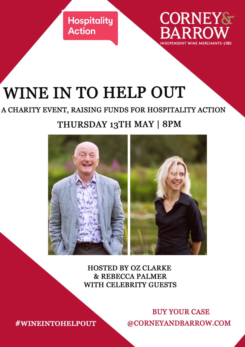 HospAction's tweet photo. New blog alert! Our friends @corneyandbarrow are hosting a virtual wine tasting with wine master @ozclarke in aid of HA! We caught up with the team to learn a little more about their plans: #wineintohelpout 🍷
https://t.co/TdOJ7w6Q0z https://t.co/Iut7CHGbPT