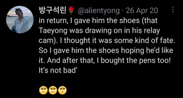 And finally the infamous story of Taeyong and the graffiti artist. I love the fact that Taeyong is so comfortable striking up a conversation with a stranger, it shows how confident he is!