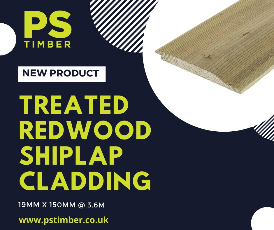 🚨NEW PRODUCT ALERT🚨

🪵Our  treated redwood shiplap cladding comes green pressure treated making it ideal for all exterior uses including but not limited to - sheds, summerhouses and garages. 

🖥 To see more visit our website - bit.ly/3abi8BO
#shiplap #Hampshire