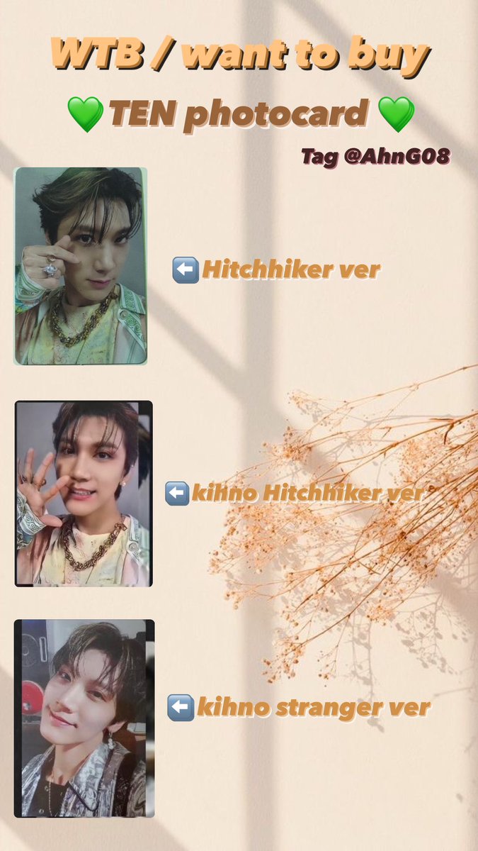 Wtb / want to buy 
Ten pc kick back ver
Hitchhiker pb album, kihno stranger &amp; hitchhiker ver 
ready ina 
Bisa 🍊
Dm or reply ⬇️

Tag : <a href="/NCTSelling_INA/">ON🔥</a> <a href="/NCTselltrade/">Tag Us for retweet!😊</a> <a href="/ncttradeina/">NCT Trade INA</a> <a href="/kpoptradeid/">ON RT || Jasa WTS WTT WTB l Spill Produk</a> <a href="/weishenvtrade/">use WTB/WTT/WTS</a>