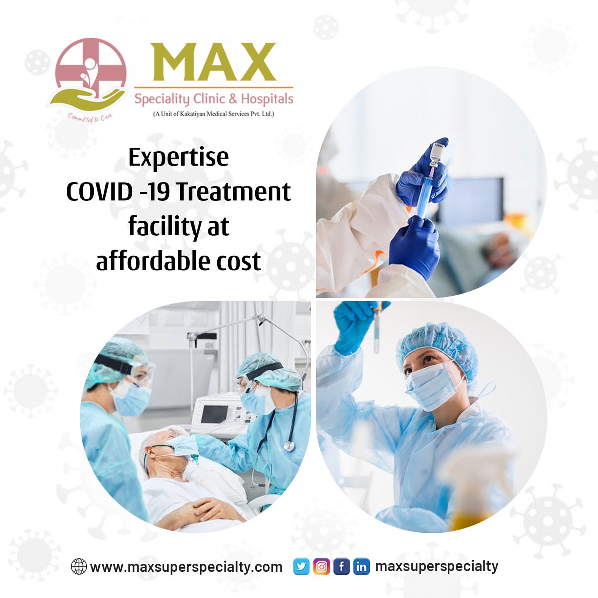 Maxspecialty's tweet photo. Expertise Covid -19 Treatment at Affordable Cost in Warangal
 for More visit :-https://t.co/Yz3dHZjyTZ
#covid #covidcare #hospital  #maxcarehospital #maxcarehospitals #Warangal #hanamkonda #MaxSpeciality #maxhanamkonda #maxWarangal #Warangalhospital #Warangalhospitals #maxclinic https://t.co/I2basqKk3C