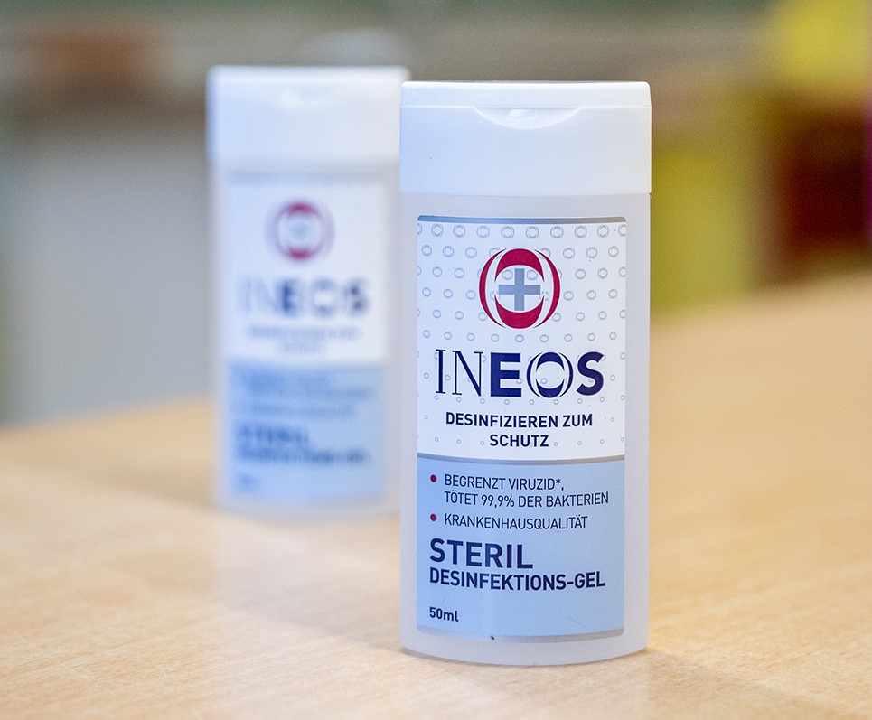 INEOS's tweet photo. Helping 760 students stay safe with #INEOSconfidence.
 
Together with @INEOSHygienics, our Cologne team has donated 4,000 bottles of hand gel to Henry-Ford-Realschule: https://t.co/4nqSOq31bs  
 
Our hospital grade hand sanitisers help eliminate 99.9% of viruses and bacteria. https://t.co/5mHmPJldxd