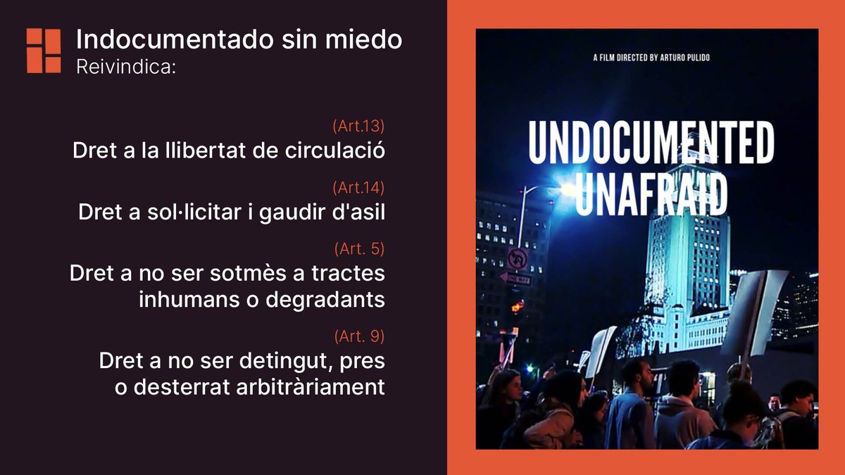 impactefilmfest's tweet photo. #IMPACTE considera una responsabilitat comuna defensar i lluitar pels #dretshumans de les persones #migrants.
📢La Declaració Universal dels Drets Humans els protegeix i reconeix els següents #drets, com ho fan les nostres #pel·lícules.
Per un #cinema humà i #social. https://t.co/w4o5C9jjOD