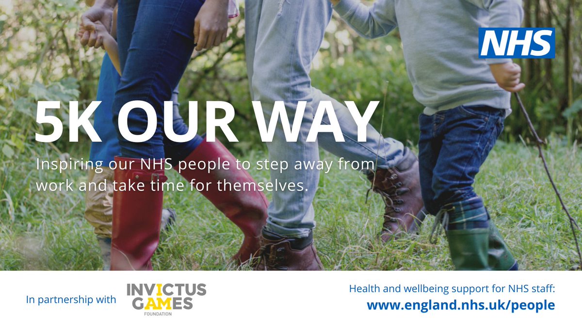 Invictus Games have teamed with the NHS and invite all NHS colleagues to take part in a virtual 5k event over the month of May. 

Whatever your fitness level, whether it’s a run, walk, hop, skip, wheel or jog - it’s 5k, our way.

Click here to register
data.opentrack.run/en-gb/x/2021/G…