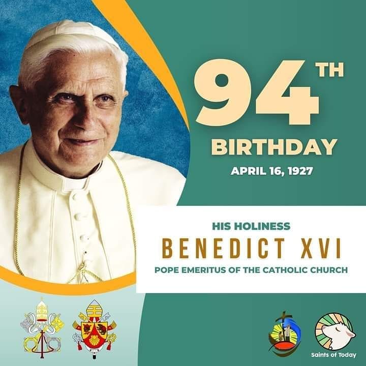 QuestCatholic's tweet photo. Behold a Man who has spent his life in Total and Humble service to God and Mankind in relation to Faith and the Propagation of the Gospel. 
Happy Birthday Pope Emeritus. https://t.co/K52NKnZJR7