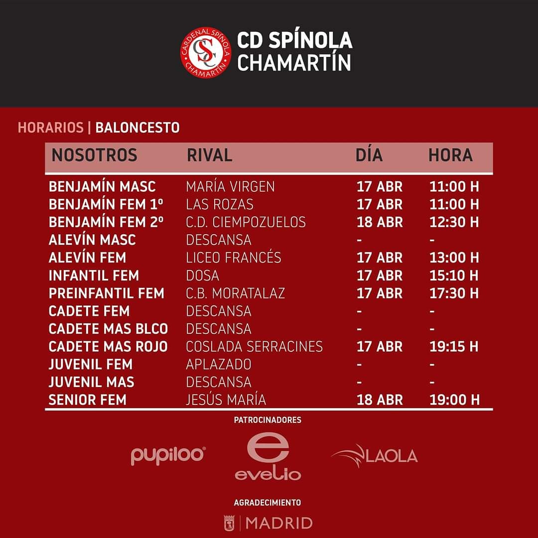 CD_Spinola's tweet photo. Horarios de los partidos de este fin de semana #cdspinola https://t.co/oe6zoyqd3r