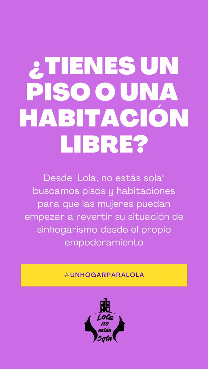 Lolanoestassola's tweet photo. Busquem pisos i habitacions per a poder fer crèixer el nostre projecte #unhogarparalola des d'on treballem l'empoderament propi per revertir situacions de sensellarisme. No dubteu a posar-vos en contacte amb nosaltres! #projectesfeministes https://t.co/HvqOuMn2hw