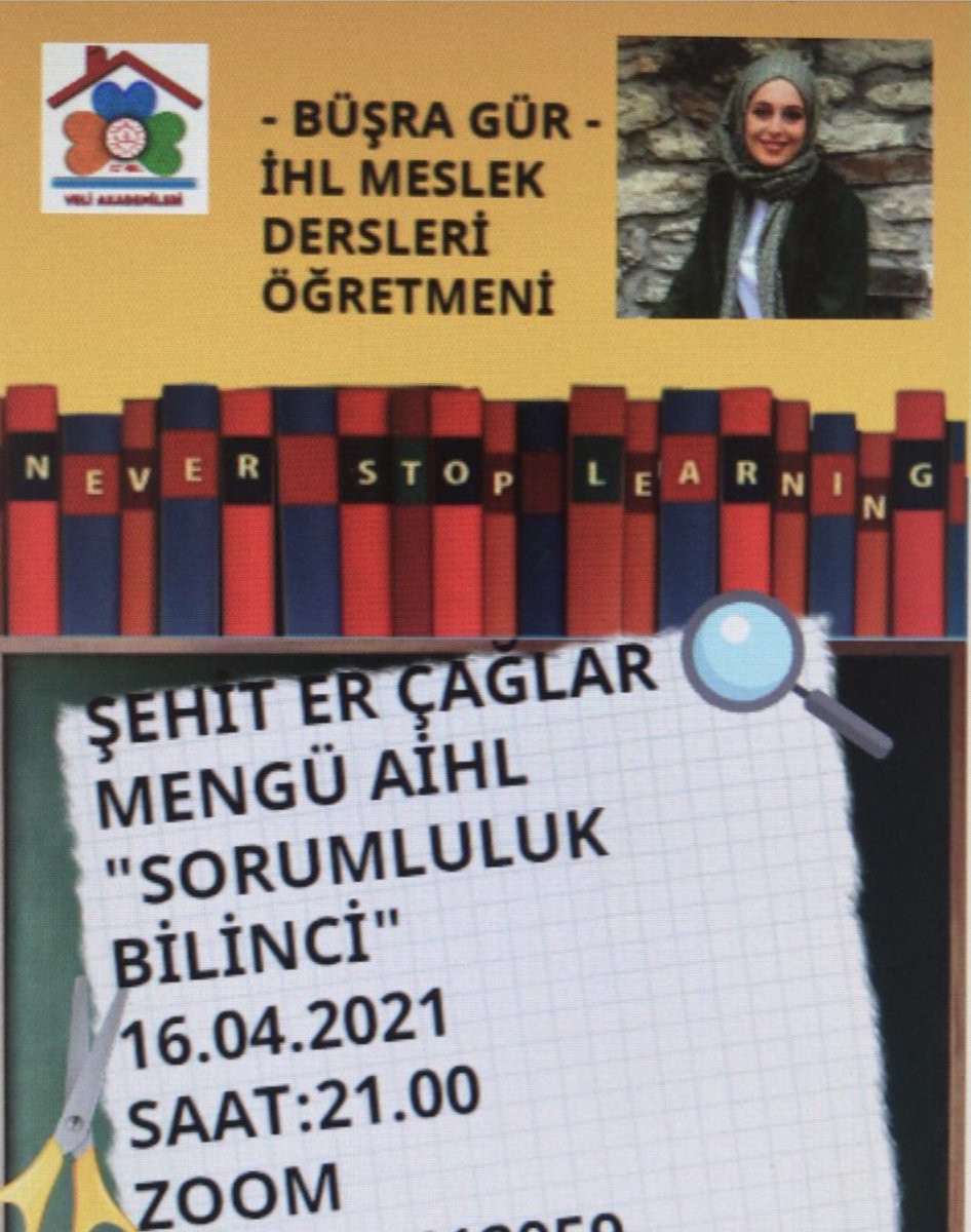 İstanbul İl Milli Eğitim Veli Akademileri “Sorumluluk Bilinci”ni konuşacağız.