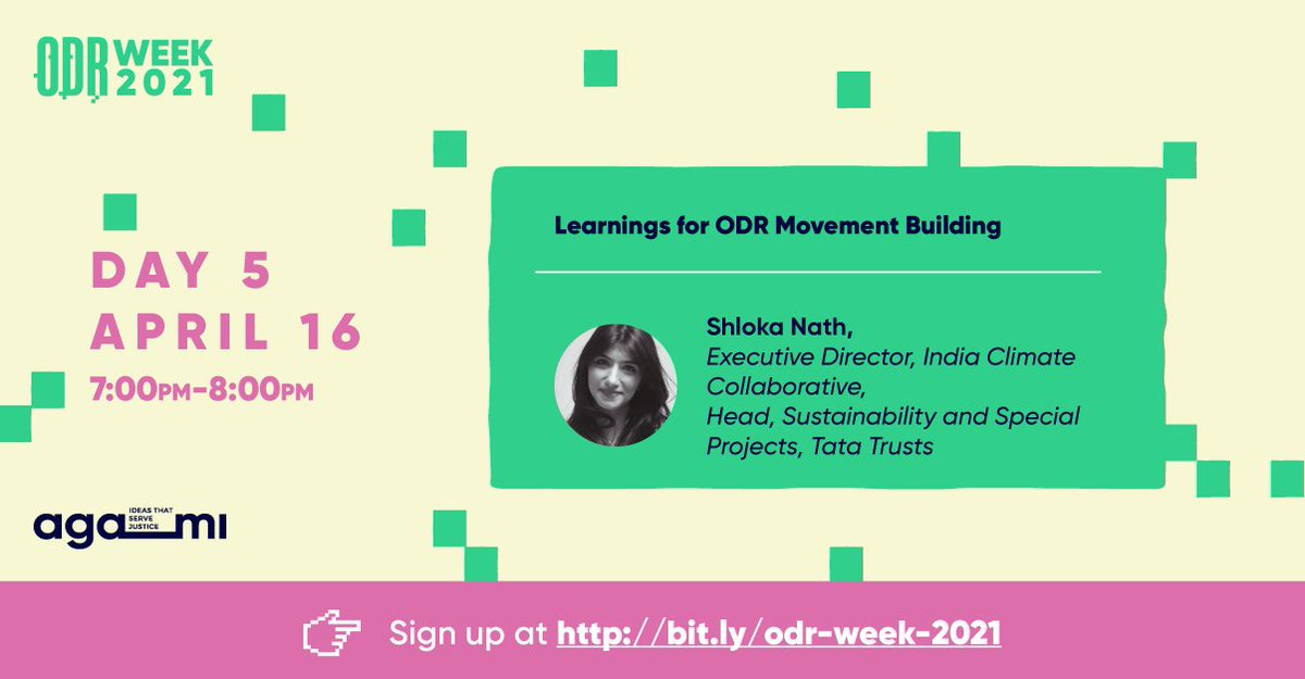 Agami_In's tweet photo. How do we build the #ODR #movement together? 
What roles can each of us - as individuals - play in building the field? 

What are the leverage points in our control? 

Join @shloka83 with us - at #ODRWeek2021 Day 5! Last day, so register now! https://t.co/O2upEjGLI4 https://t.co/MYWPE8ScSg