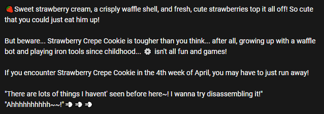 Cookie Run Time Kingdom Strawberry Crepe Biography The Cookie Will Be Arriving In The 4th Week Of April Pronouns He Him Source T Co Wp8yngus4b And Some