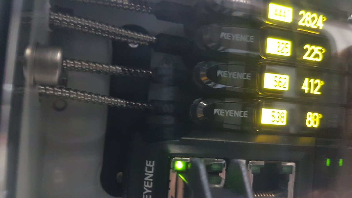 As industrial displays go, <a href="/KeyenceUSA/">KEYENCE</a> must be up there. Very eye catching and super easy to read. This sensor array was installed into a machine we shipped to a customer this week.