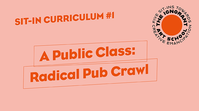 ExhibitionDJCAD's tweet photo. Line up your drinks and come on a virtual pub crawl through time and space. π»A Public Class: Radical Pub Crawl, Thu 22 April 7.30β9pm. Sign-up: https://t.co/7QGhFRFqpI
With hosts: #RuthEwan #HenryBell #YaraElSherbini @mitha_hussein
#TheIgnorantArtSchool #DJCADCommunity https://t.co/J1b19Xzvee