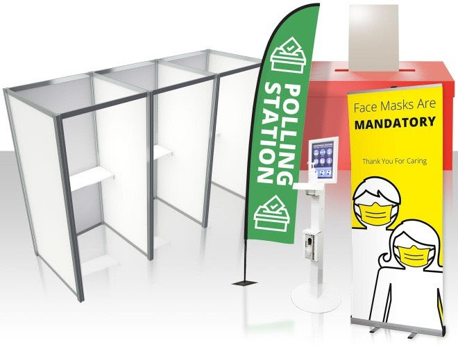 ArrayDisplay's tweet image. Local elections are on the 6th may and we have the perfect COVID secure equipment for you!
✅Scalable voting booths
✅Crowd control posts
✅Sanitisation units
✅Signage
And more!
For more info, contact us on +44 (0) 1189 464 449!
visit arraydisplay.co.uk