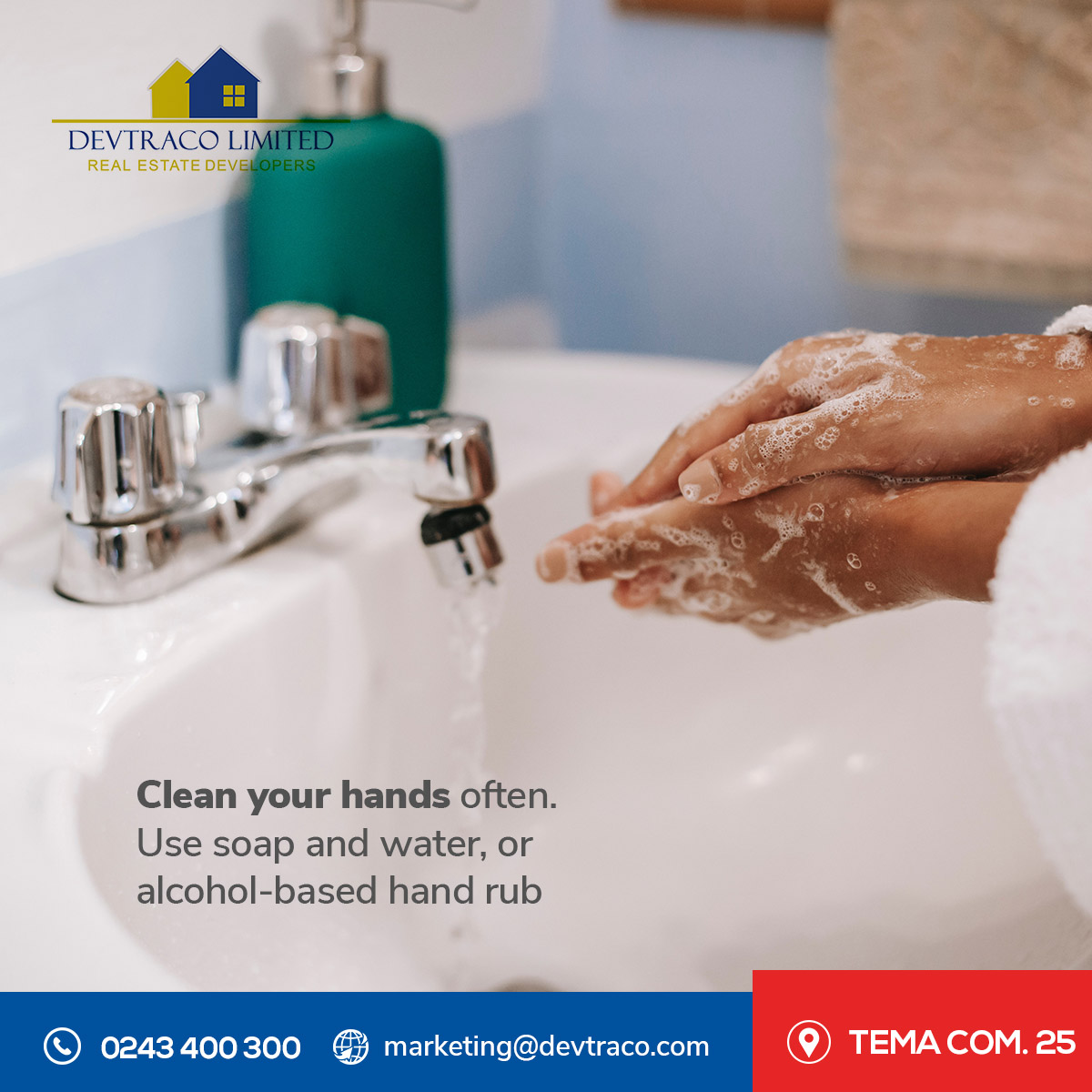 DevtracoLimited's tweet image. Your safety is our priority, we need you and Ghana needs you. 
#devtracolimited #DevtracoCourts #realestateinghana #staysafe #COVID19 #covidprotocol #hope