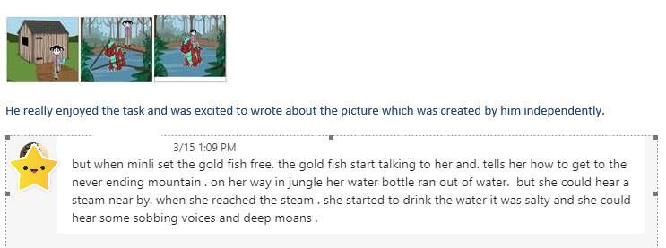 #Accommodations #empower our students to practise their #ATL skills (Approaches to learning)! The SEN teacher here used #Storyboard tool to support her student in creating the #visual scenes &amp; summarising  story scene, that he was struggling to do without  visuals. <a href="/TBS_Delhi/">TBS Delhi</a>