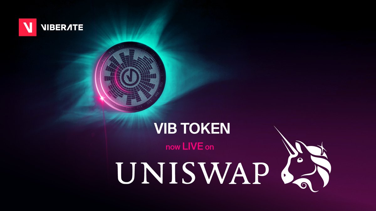 viberate's tweet photo. ❗❗ VIB NOW LIVE ON UNISWAP ❗❗
We are live on @Uniswap with VIB/ETH pair 🦄 
You can now supply liquidity to the pair and earn fees with your VIB. Make sure to add the correct address for VIB: https://t.co/cDjJBQhUyV

$VIB $UNI $ETH https://t.co/ZN331N1Ciu