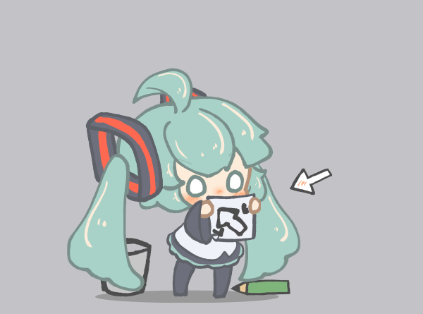 初音ミク「お絵かき
#初音ミク 」|しゅやのイラスト